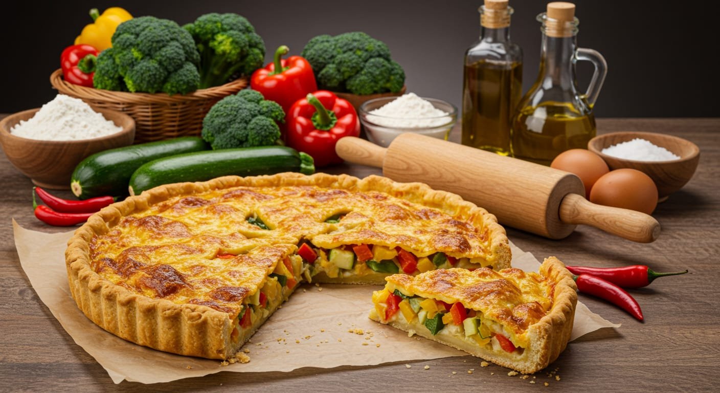 Receita de Torta de Legumes da Chefe Dona Claudia
